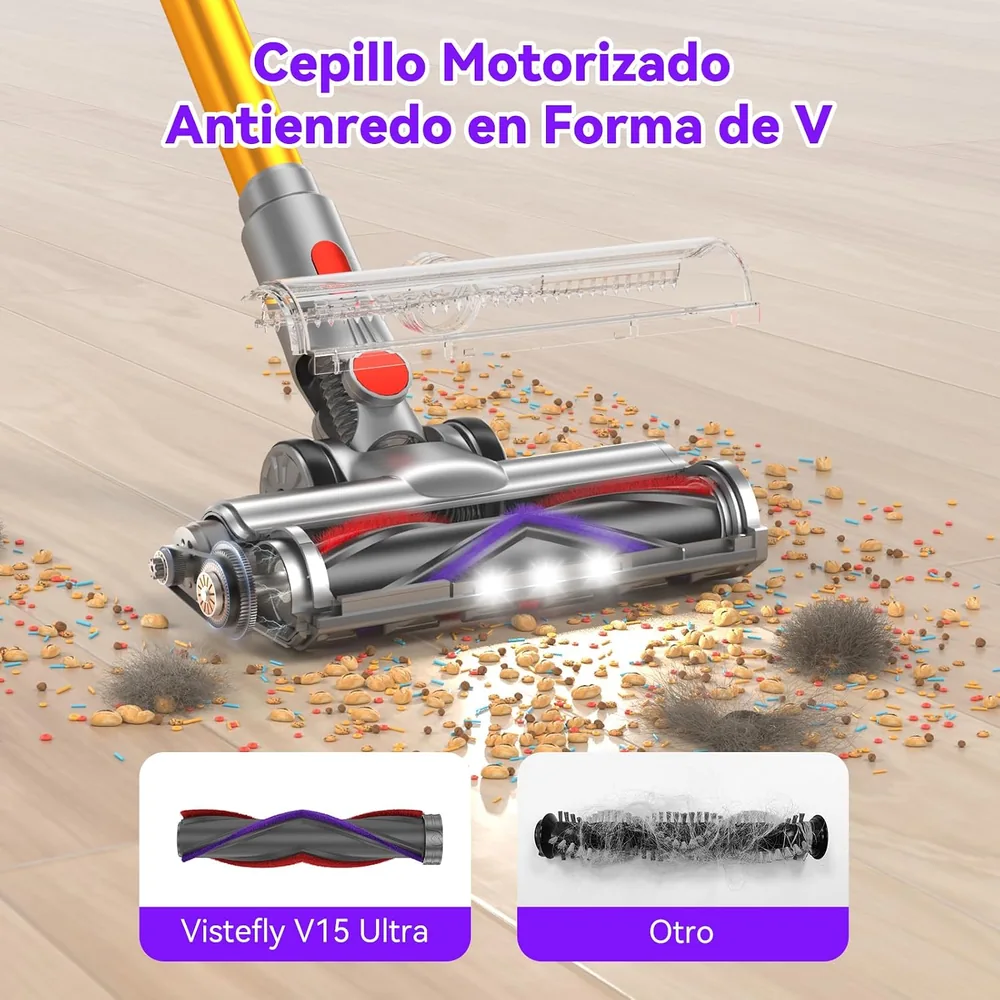Cepillo motorizado antienredo en forma de V del Vistefly V15 Ultra
