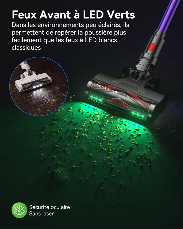 Feux avant à LED verts du Vistefly V16